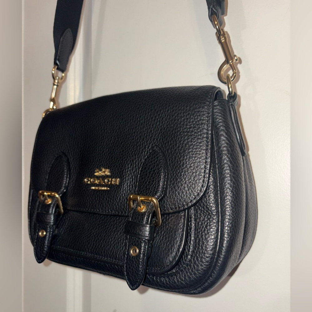 Coach Lucy Crossbody Shoulder Bag Black Pebbled Leather - Picture 16 of 16